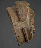 Masque Baoulé de Côte d'Ivoire de 33 cm