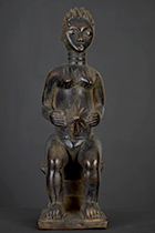 Statue Baoulé de Côte d'Ivoire de 23.5 cm