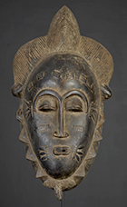 Masque Baoulé de Côte d'Ivoire de 52 cm