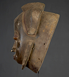 Masque Baoulé de Côte d'Ivoire de 33 cm