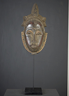 Masque Baoulé de Côte d'Ivoire de 39 cm