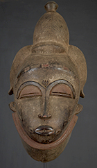 Masque Baoulé de Côte d'Ivoire de 47 cm