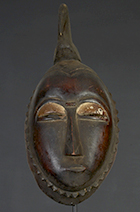 Masque Baoulé de Côte d'Ivoire de 26.5 cm