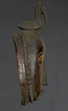 Masque Baoulé de Côte d'Ivoire de 26.5 cm