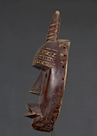 Masque Dan de Côte d'Ivoire de 27 cm