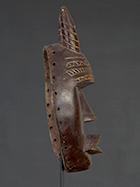 Masque Dan de Côte d'Ivoire de 27 cm