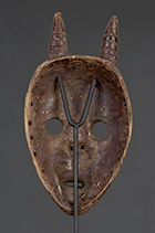 Masque Dan de Côte d'Ivoire de 27 cm