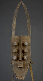 Masque Grébo de Côte d'Ivoire de 81cm