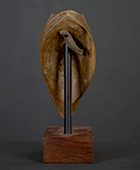 Masque passeport Baoulé de Côte d'Ivoire de 13 cm