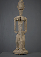 Statue d'une pileuse Dogon du Mali de 54 cm