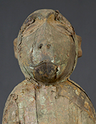 Ancienne statue de singe G'Békré Baoulé de Côte d'Ivoire de 52.5 cm